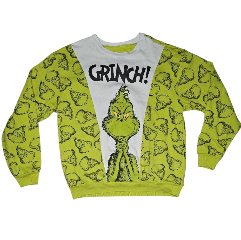 Dr. Seuss The Grinch Lime Green Apparel Pullover Sweatshirt Woman's Size  XLarge